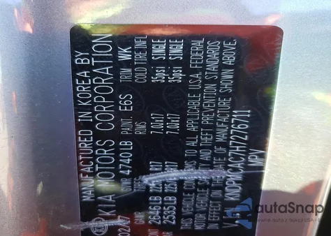 2017 Kia Sportage Lx from USA, damaged, VIN KNDPMCAC7H7276711